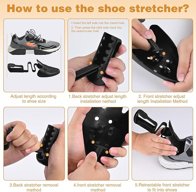 VIVEBEI Shoe Trees for Men Women, Shoe Shape Holder,Shoe Stretcher for Keep Shoe Shape, Adjustable Length