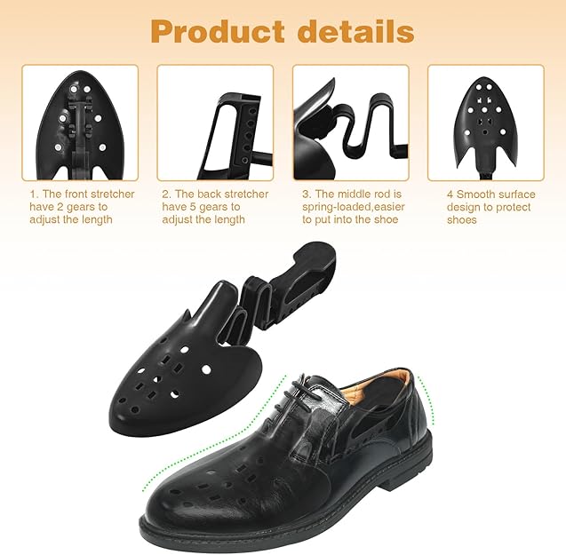 VIVEBEI Shoe Trees for Men Women, Shoe Shape Holder,Shoe Stretcher for Keep Shoe Shape, Adjustable Length
