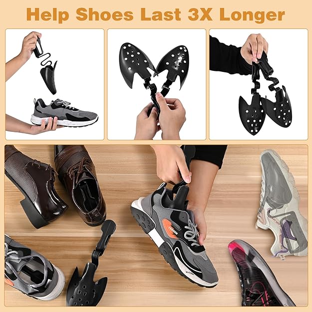 VIVEBEI Shoe Trees for Men Women, Shoe Shape Holder,Shoe Stretcher for Keep Shoe Shape, Adjustable Length