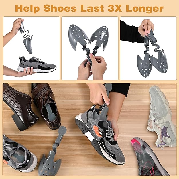 Shoe Trees for Men Women, Shoe Shape Holder,Shoe Stretcher for Keep Shoe Shape, Adjustable Length