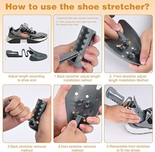 Shoe Trees for Men Women, Shoe Shape Holder,Shoe Stretcher for Keep Shoe Shape, Adjustable Length