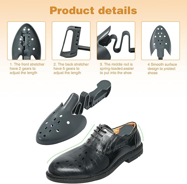 Shoe Trees for Men Women, Shoe Shape Holder,Shoe Stretcher for Keep Shoe Shape, Adjustable Length