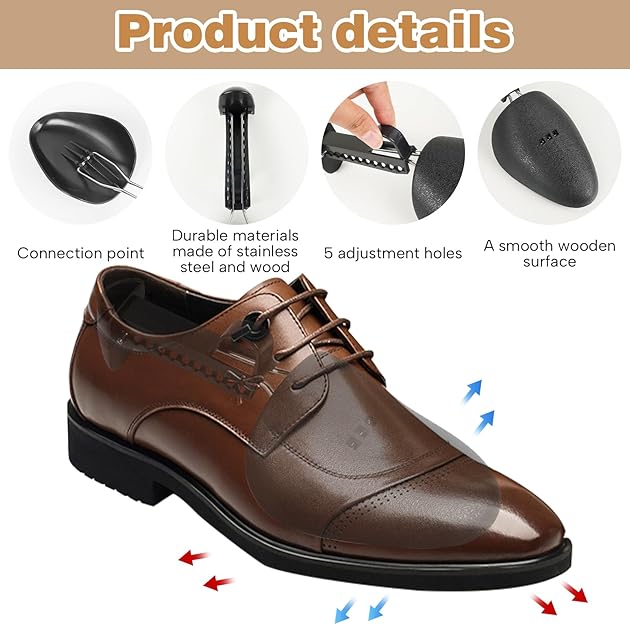 Shoe Trees for Men, Shoe Stretcher, Adjustable Length, Shoe Shape Holder