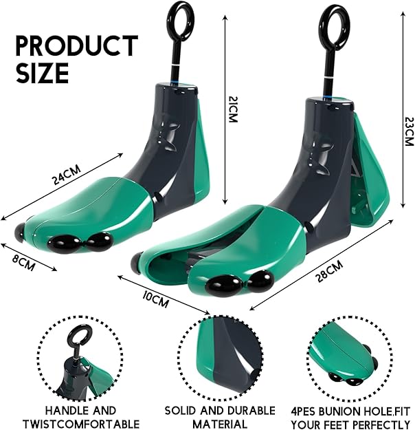 Shoe Stretcher Women Men, 4-Way Boot Stretcher, Adjustable Unisex Shoe Widener & Expander (Pack of 1)