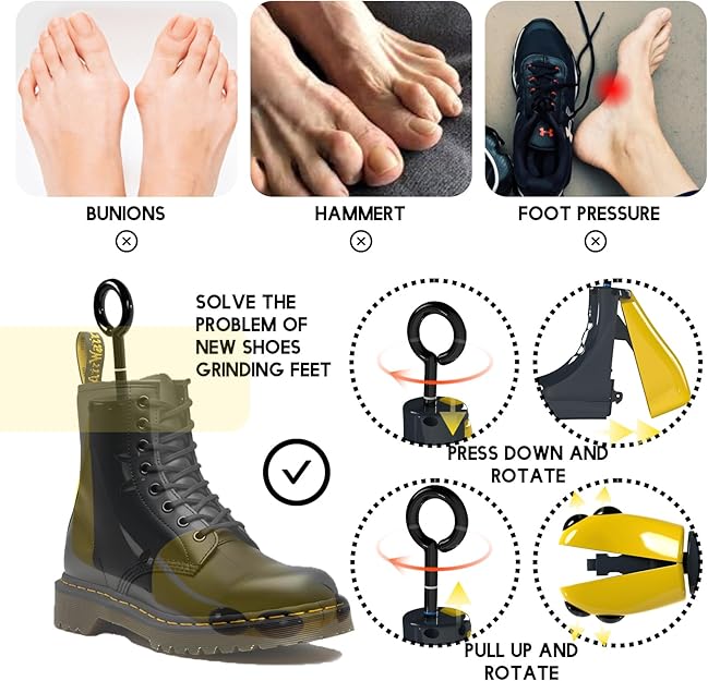 Shoe Stretcher Women Men, 4-Way Boot Stretcher, Adjustable Unisex Shoe Widener & Expander (Pack of 1)