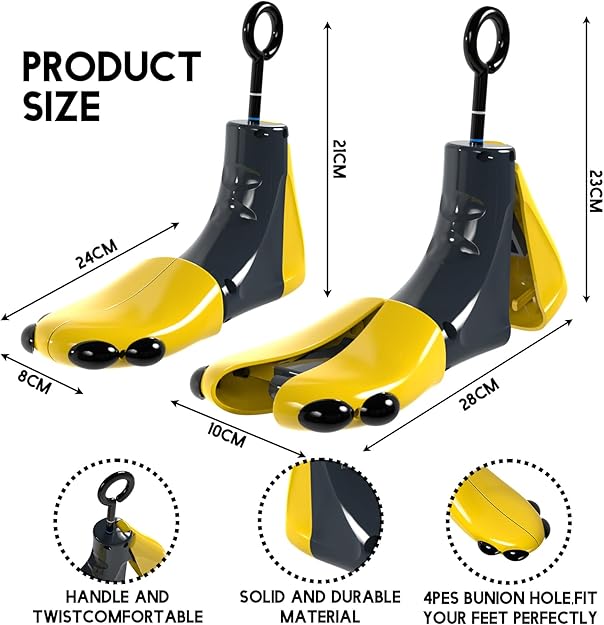 Shoe Stretcher Women Men, 4-Way Boot Stretcher, Adjustable Unisex Shoe Widener & Expander (Pack of 1)