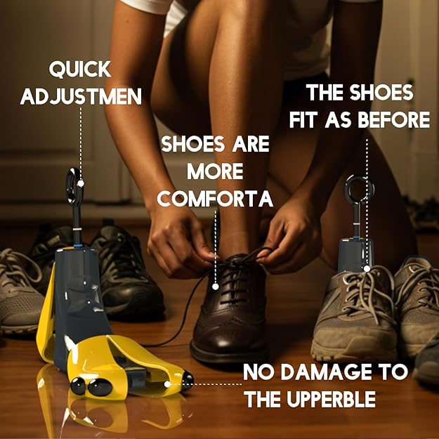 Shoe Stretcher Women Men, 4-Way Boot Stretcher, Adjustable Unisex Shoe Widener & Expander (Pack of 1)