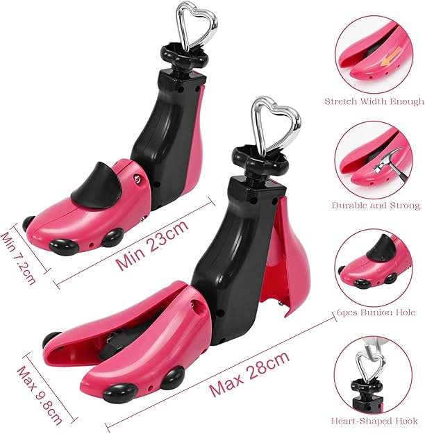 Shoe Stretcher Women Men, Boot Stretcher Wide Feet, 4-Way Boot Widener & Expander for Adjustable Length & Width