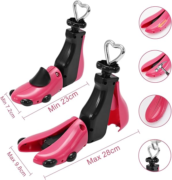 Shoe Stretcher Women Men, Boot Stretcher Wide Feet, 4-Way Boot Widener & Expander for Adjustable Length & Widt