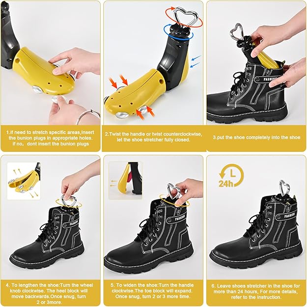 Shoe Stretcher Women Men, Shoe Tree Wide Feet, 4 Way Shoe Widener Expander for Adjustable Length Width