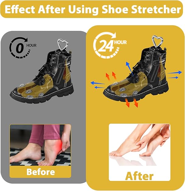 VIVEBEI Shoe Stretcher Women Men, Boot Stretcher Wide Feet, 4-Way Shoe Widener & Expander for Stretch Length & Width; M for Women’s 8-13; Men