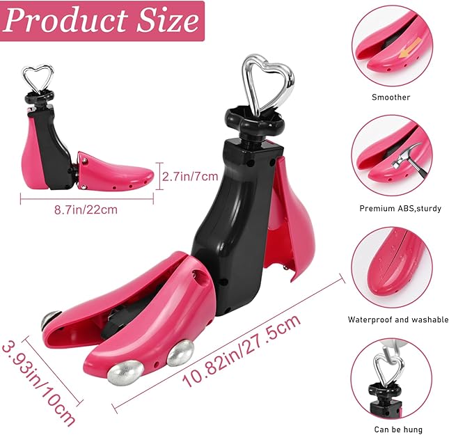 VIVEBEI Shoe Stretcher Women Men, Boot Stretcher Wide Feet, 4-Way Shoe Widener & Expander for Stretch Length & Widthh; S for Women’s 6-11; Men