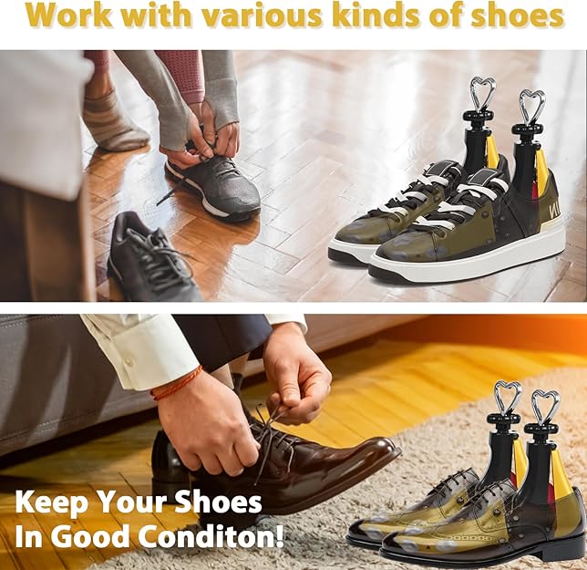 Shoe Stretcher Women Men, Boot Stretcher Wide Feet, 4-Way Shoe Widener & Expander for Stretch Length & Width