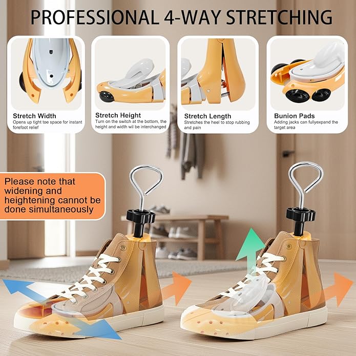 VIVEBEI Shoe Stretcher Women Men, Boot Stretcher for Wide Feet, Shoe Tree Adjustable Boot Widener Expander (1 Pcs, Not a Pair）