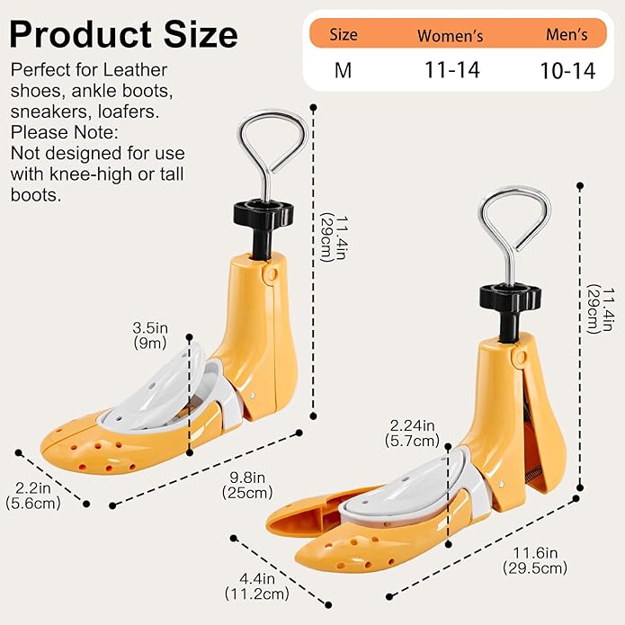 VIVEBEI Shoe Stretcher Women Men, Boot Stretcher for Wide Feet, Shoe Tree Adjustable Boot Widener Expander (1 Pcs, Not a Pair）