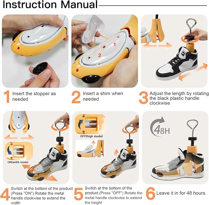 VIVEBEI Shoe Stretcher Women Men, Boot Stretcher for Wide Feet, Shoe Tree Adjustable Boot Widener Expander (1 Pcs, Not a Pair)